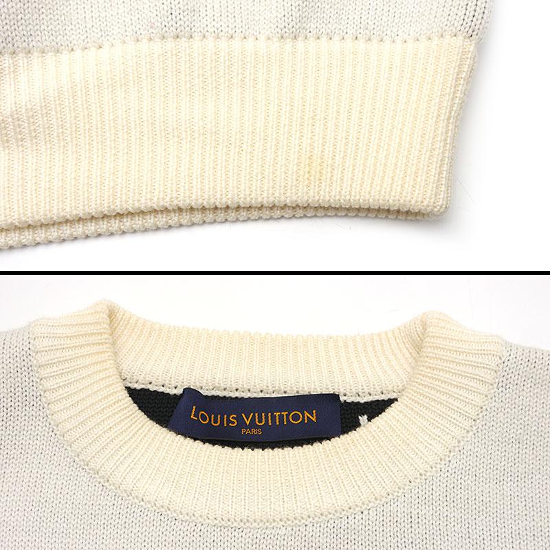 ルイヴィトン 音符 楽譜 ニット L相当 オーバーサイズ 広尾店】極美品 ルイヴィトン Louis Vuitton 19AW 音符柄ニット