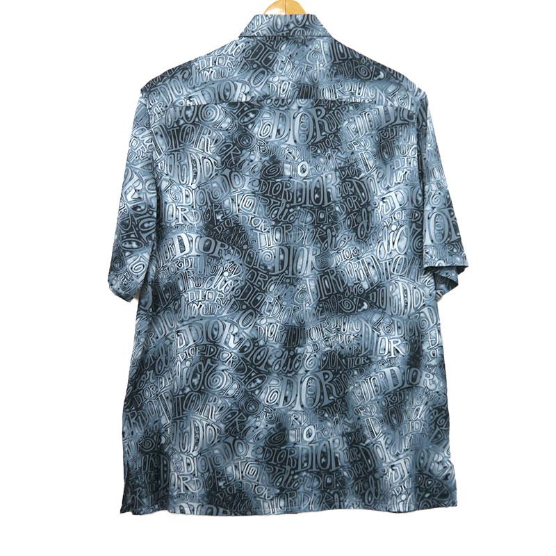 専用品‼️Christian Dior 半袖シャツ　ロゴマニア　ロゴ刺繍 Dior 刺繍ロゴ Tシャツ 半袖 黒 - メルカリ