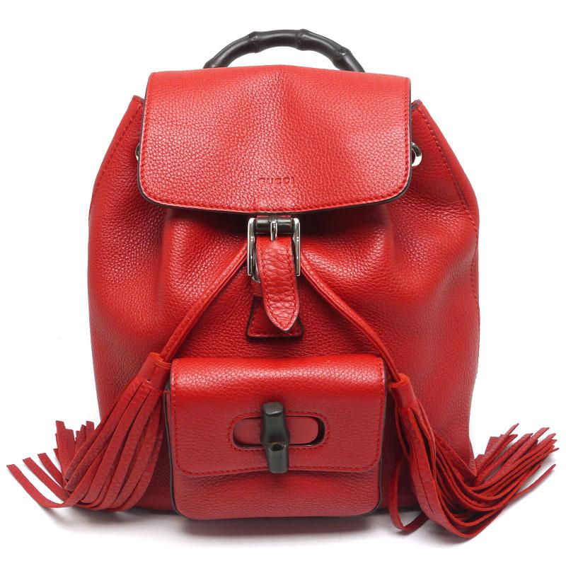 GUCCI グッチ バックパック リュック バンブー 387149 レザー