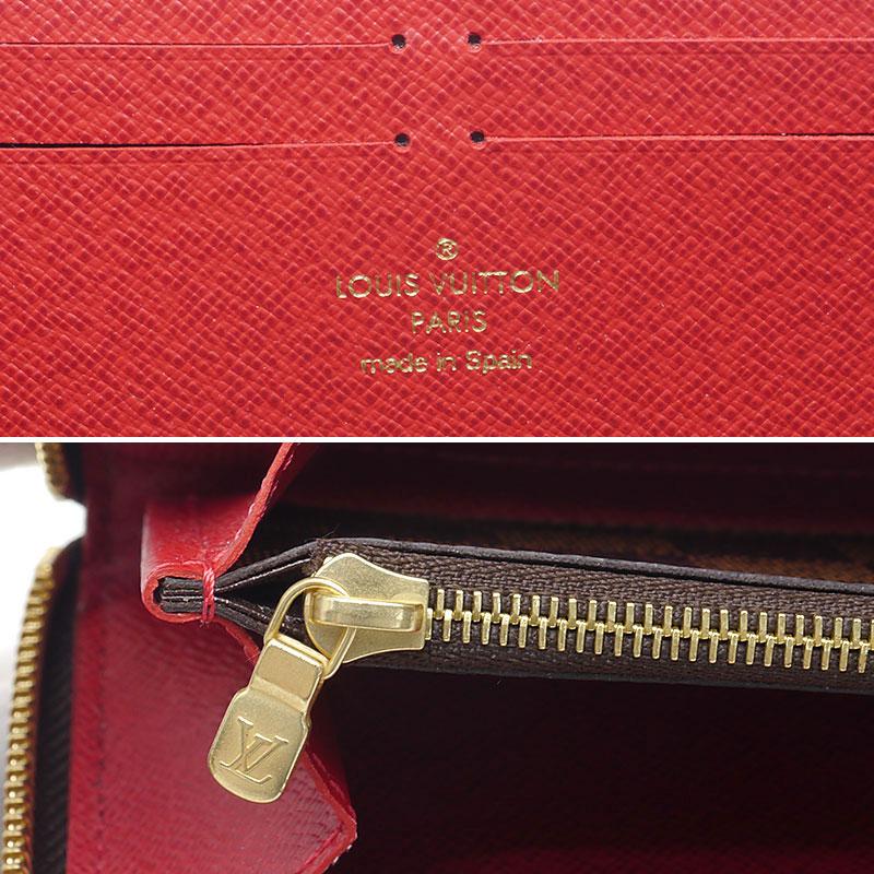 LOUIS VUITTON◇ポルト・フォイユ・クレマンス_ダミエ・エベヌ/長財布
