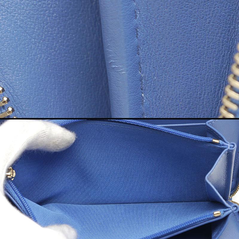 CHANEL（シャネル） ラウンドジップ長財布 マトラッセ キャビアスキン