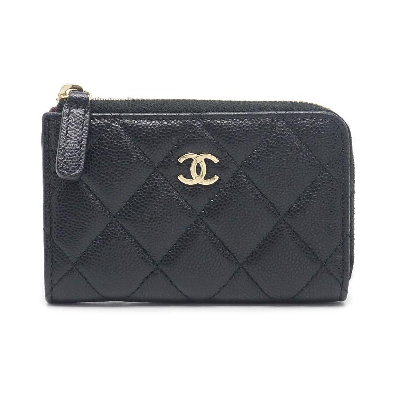 CHANEL シャネル マトラッセ コインケース キーリング付き L字 