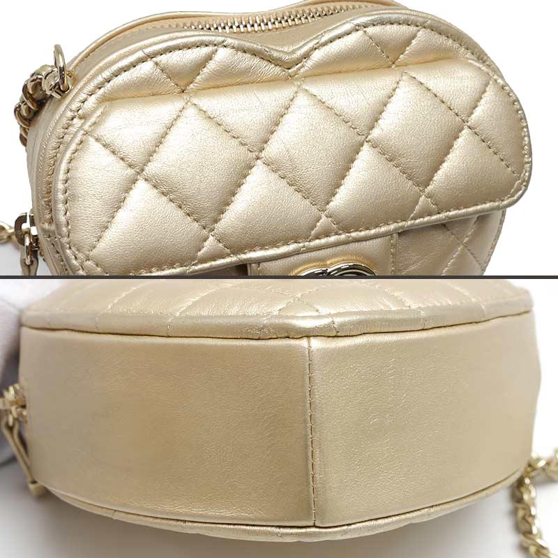 CHANEL シャネル マトラッセ チェーンショルダーバッグ ハート