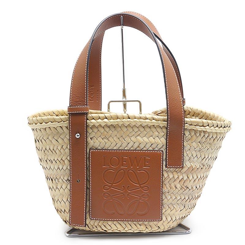 ロエベ LOEWE バスケットバッグ スモール ラフィア×カーフ かごバッグ  