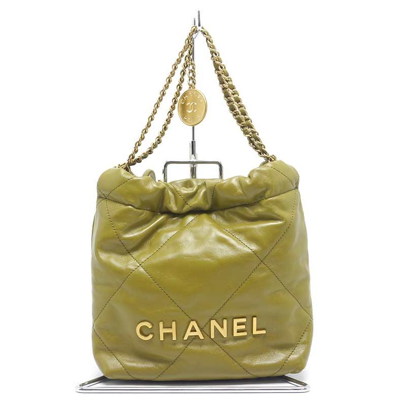 CHANEL シャネル 22 ミニ ハンドバッグ オリーブグリーン CHANEL シャネル 22 ミニ ハンドバッグ オリーブグリーン