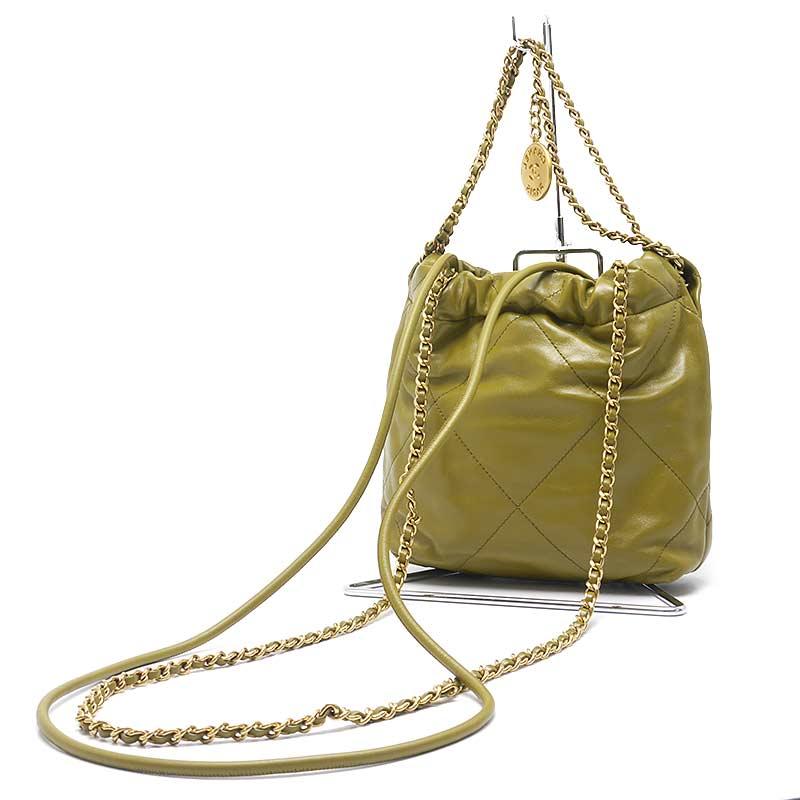 CHANEL シャネル 22 ミニ ハンドバッグ オリーブグリーン CHANEL シャネル 22 ミニ ハンドバッグ オリーブグリーン