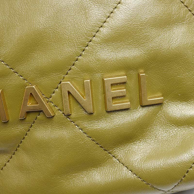 CHANEL シャネル 22 ミニ ハンドバッグ オリーブグリーン CHANEL シャネル 22 ミニ ハンドバッグ オリーブグリーン