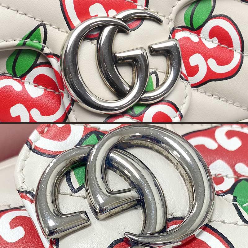 GUCCI グッチ GGマーモント ショルダーバッグ 476433 ホワイト系  