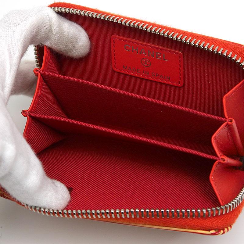 CHANEL（シャネル） コインケース ボーダー 小銭入れ レッド系 : 質屋 