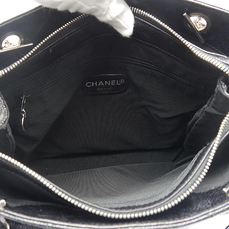 CHANEL（シャネル） チェーントートバッグ キャビアスキン ブラック