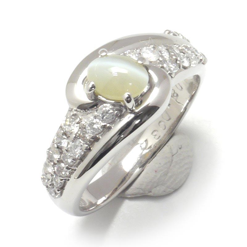 クリソベリルキャッツアイダイヤモンドリング 約11.5号 PT900