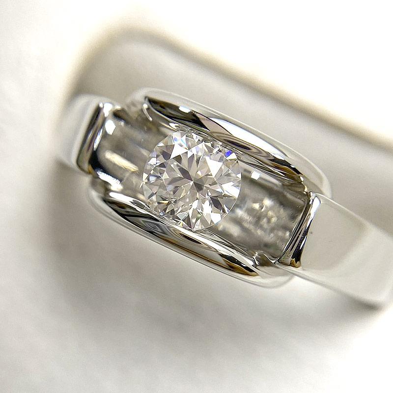 ダイヤモンドリング 約11号 PT900・ダイヤ0.324ct 1粒デザイン : 質屋