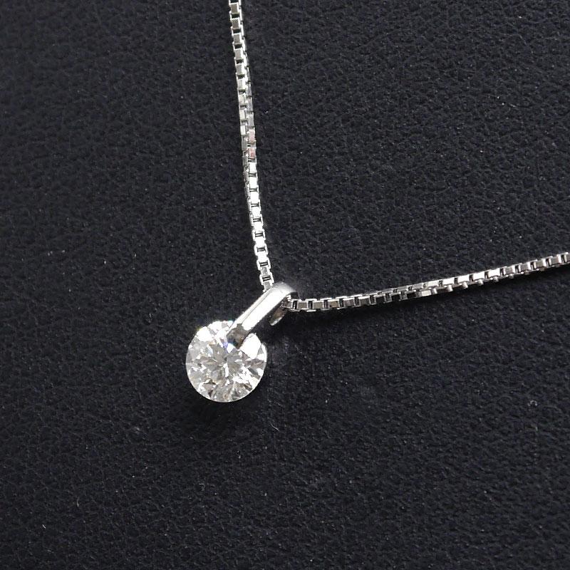 ダイヤモンドネックレス PT850/PT900・ダイヤ0.329ct H-SI1-VG 一粒 