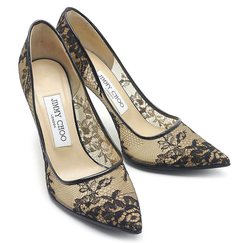 ジミーチュウ JIMMYCHOO アベル ABEL レース ハイヒールパンプス 
