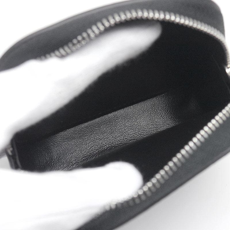 CELINE スクエアパース レザーコインケース ブラック CELINE セリーヌ スクエアパース レザー ブラック ロゴ総柄 小銭