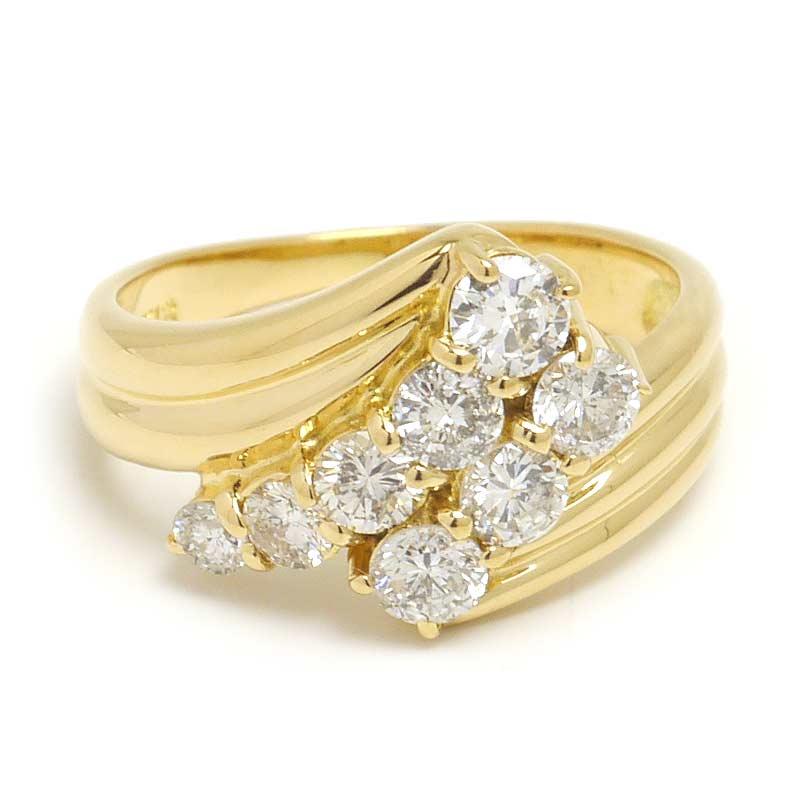 ダイヤモンドリング 約11号 K18YG・ダイヤ1.00ct : 質屋
