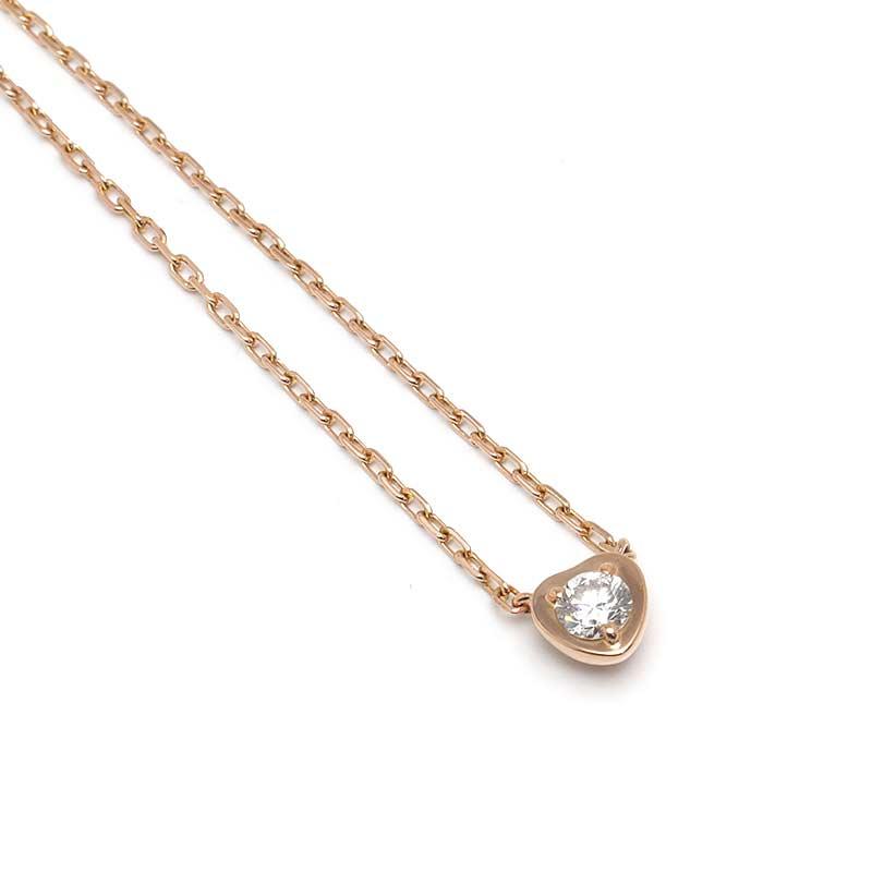 Cartier（カルティエ） ダムールハートネックレス 750PG・1P