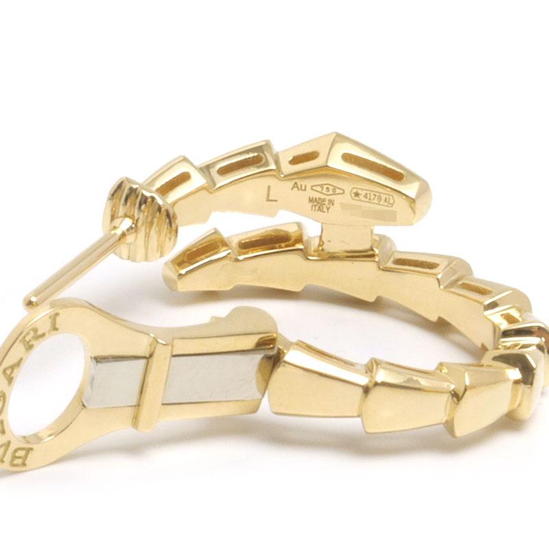 BVLGARI（ブルガリ） セルペンティ ヴァイパー ピアス 750YG 蛇 フープ
