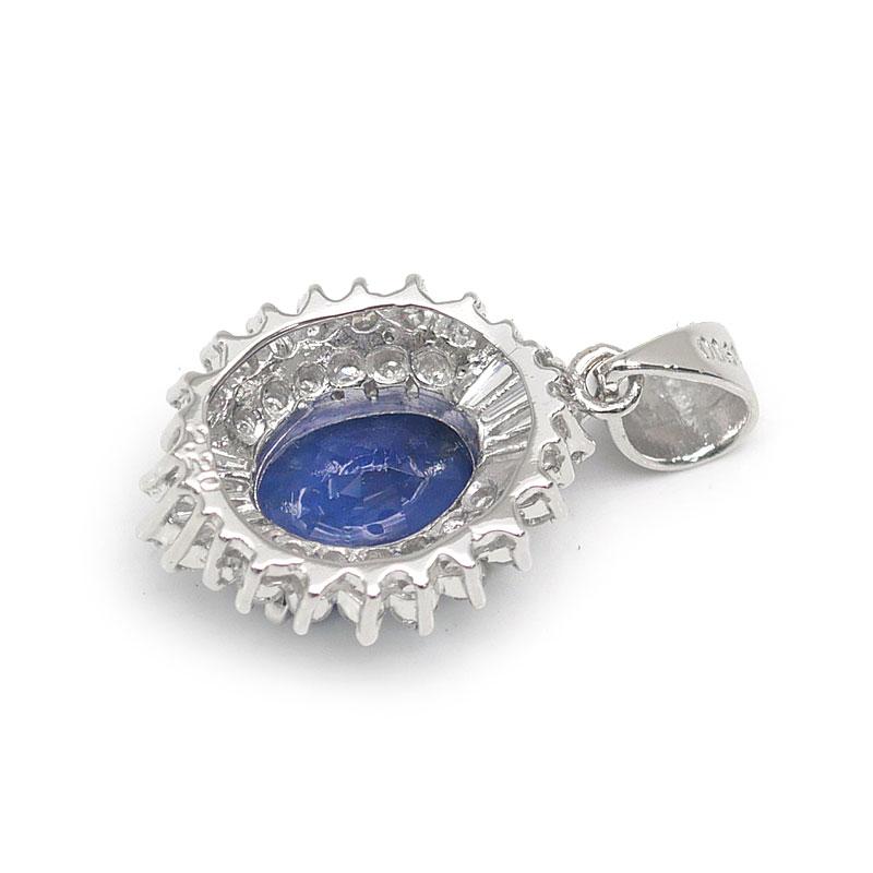サファイアダイヤモンドペンダントトップ PT900・S2.20ct・D0.51ct
