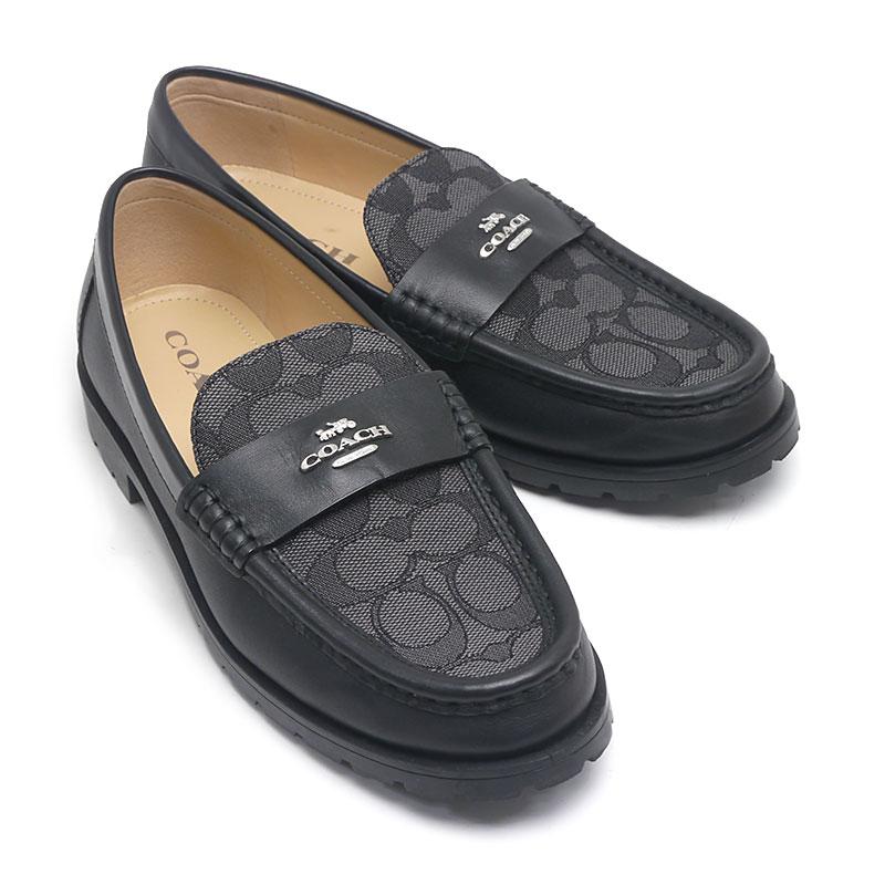 COACH ジャニーローファー ブラック COACH OUTLET｜【公式】ジャニー ローファー・シグネチャー ジャカード