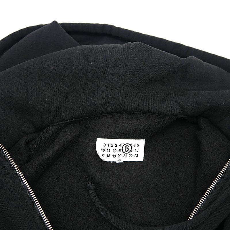 MM6 Maison Margiela ジップアップパーカー S62GU0121 裏起毛 ブラック