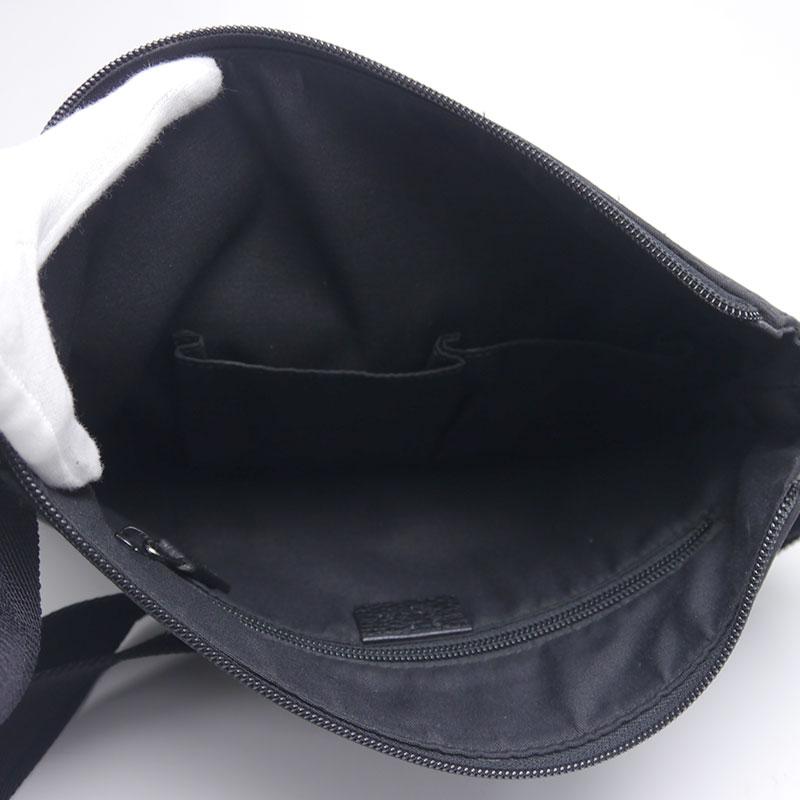 GUCCI グッチ ショルダーバッグ 374414 GGキャンバス×レザー ブラック