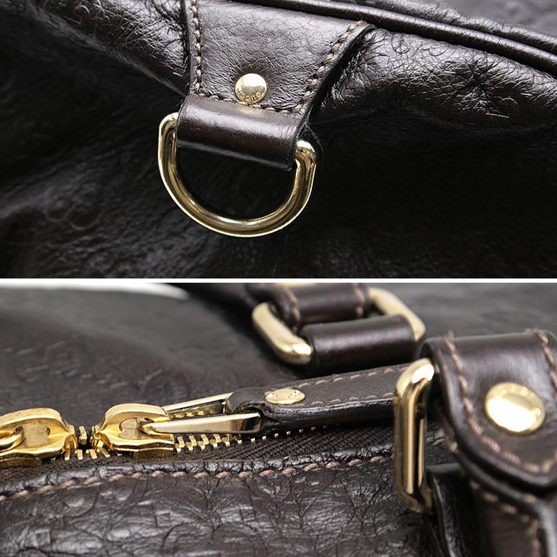 GUCCI グッチ ボストンバッグ 206500 グッチシマ ブラウン 旅行 大容量