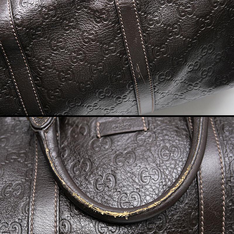 GUCCI（グッチ） ボストンバッグ 206500 グッチシマ ブラウン 旅行 大