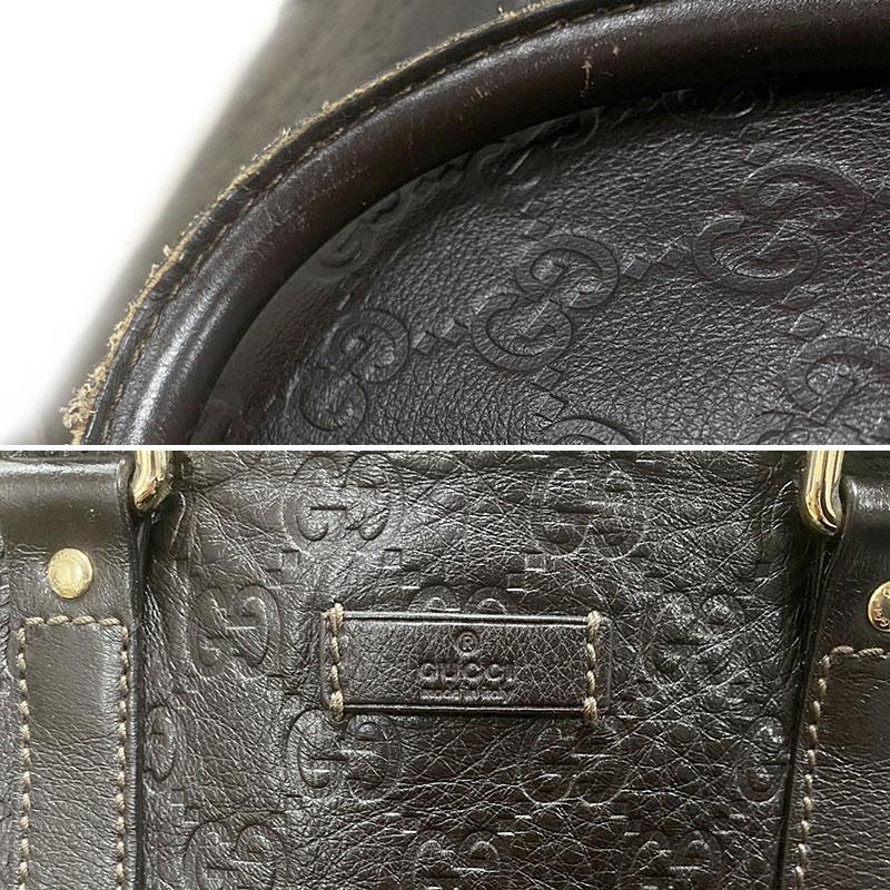 GUCCI グッチ ボストンバッグ 206500 グッチシマ ブラウン 旅行