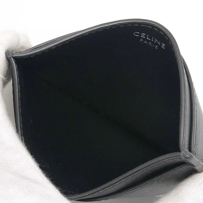 CELINE ブラックレザー コインカードケース　財布 楽天市場】CELINE セリーヌ 10B683BEL.38NO レザー カードケース
