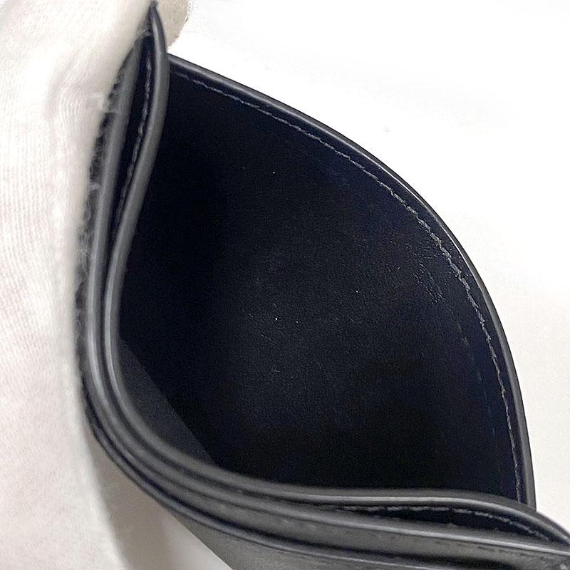 CELINE セリーヌ カードケース レザー ブラック ロゴ : 質屋