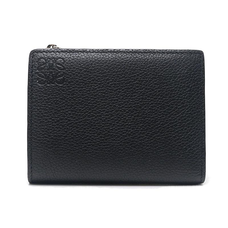 LOEWE（ロエベ） スリム コンパクトウォレット 二つ折り ブラック