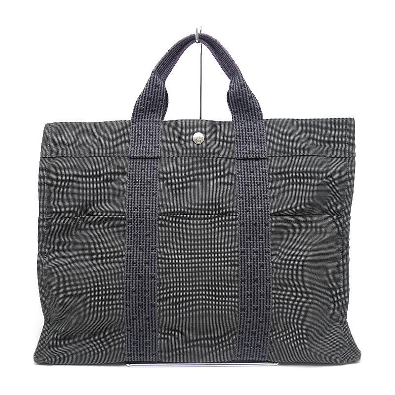 【美品】 HERMES エールライン トートバッグ MM エルメス HERMES（エルメス） エールライントートバッグ MM グレー ※カデナ外せ