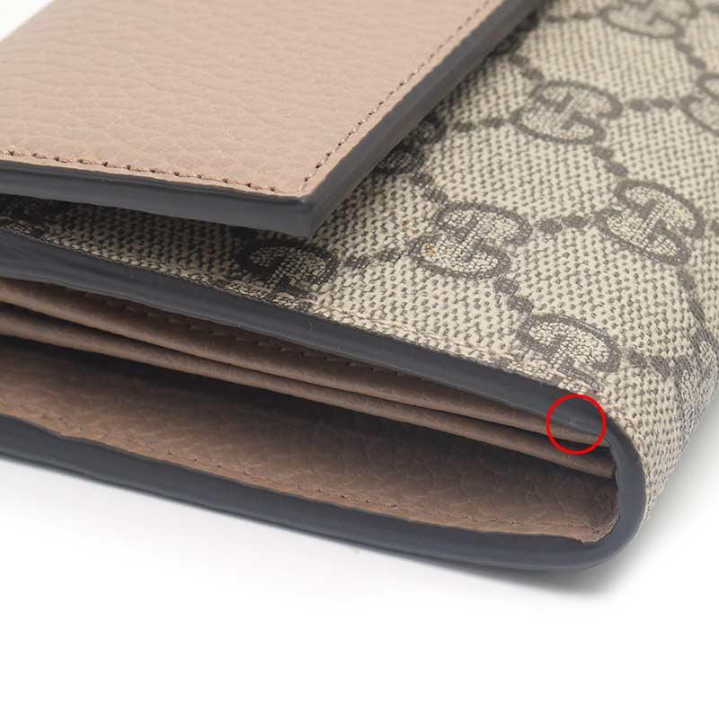 GUCCI グッチ ダブルG コンチネンタルウォレット ダブルG バイカラー コンチネンタルウォレット ・ブラック＆レッド