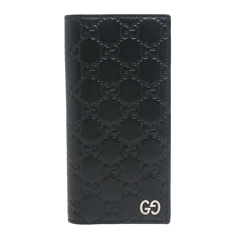 GUCCI（グッチ） GUCCI 2つ折り長札入れ 473920 グッチシマ ブラック