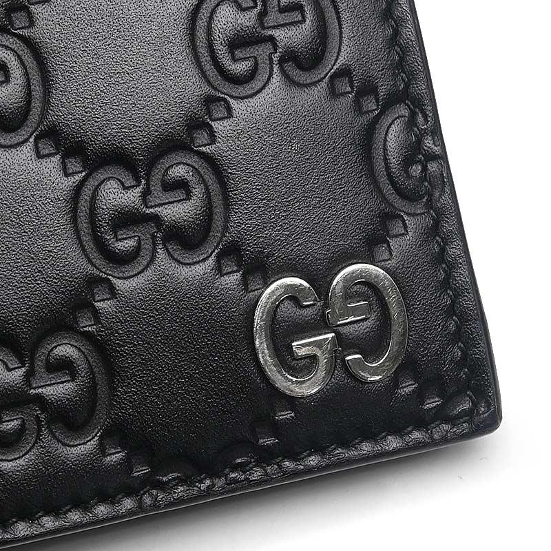 GUCCI（グッチ） GUCCI 2つ折り長札入れ 473920 グッチシマ ブラック