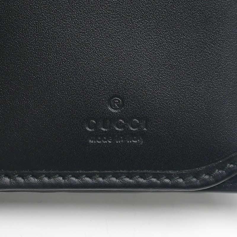 GUCCI（グッチ） GUCCI 2つ折り長札入れ 473920 グッチシマ ブラック