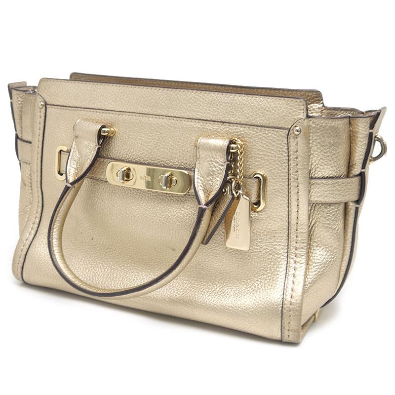COACH（コーチ） スワッガー27 キャリーオール レザー ゴールド 