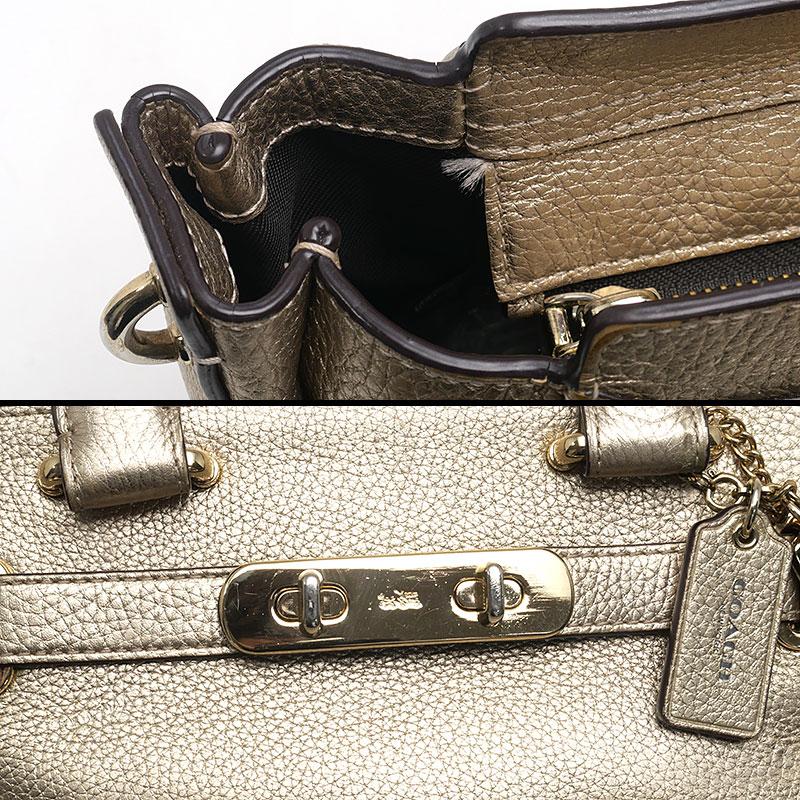 COACH（コーチ） スワッガー27 キャリーオール レザー ゴールド 