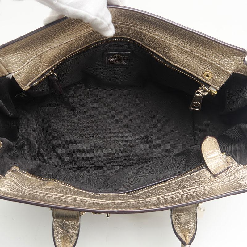 COACH（コーチ） スワッガー27 キャリーオール レザー ゴールド 