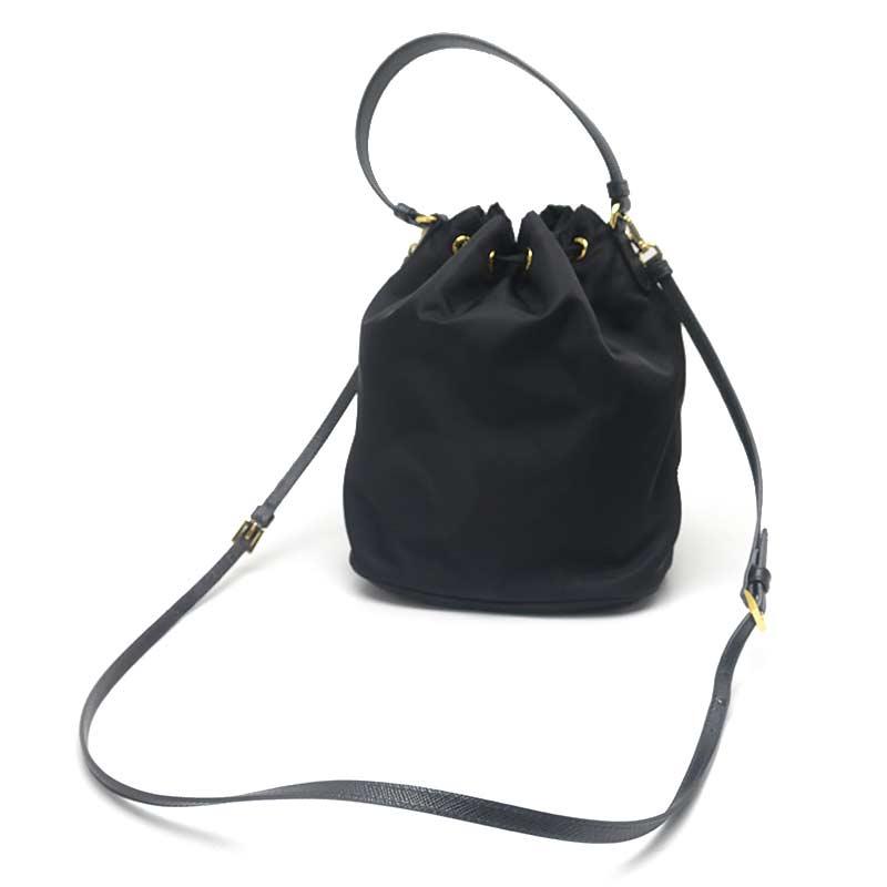 PRADA（プラダ） デュエット Re-Nylon バケットバッグ 1BH038 ブラック
