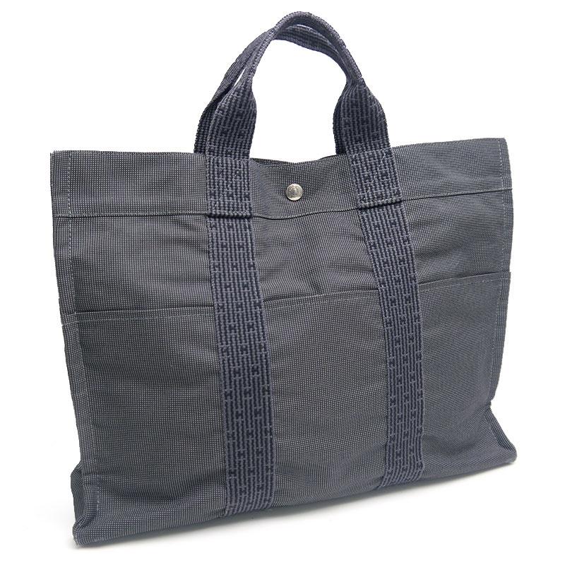 【sale】 エルメス エールライントートMM グレー HERMES（エルメス） エールライントートMM キャンバス グレー ※カデナ