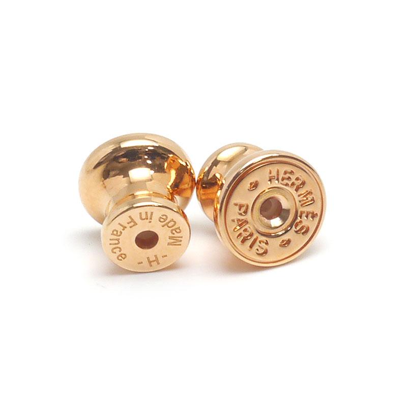 HERMES ポップHアッシュピアス ノアール ピンクゴールド HERMES