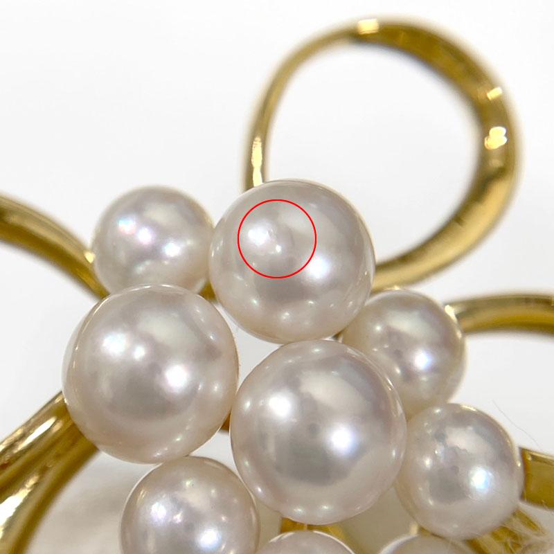 MIKIMOTO（ミキモト） パールブローチ K18YG リボンモチーフ : 質屋