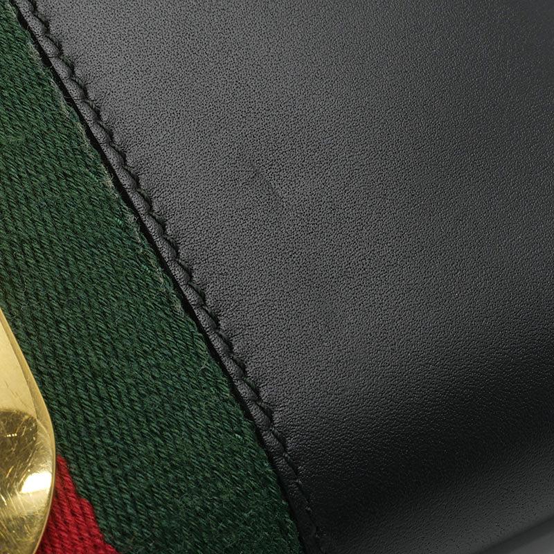 GUCCI（グッチ） シルヴィラウンドウォレット 長財布 レザー ブラック