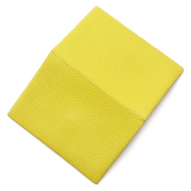 エルメス HERMES カルヴィ カードケース イエロー系 C刻印 2018年製 HERMES（エルメス） カルヴィ カードケース イエロー系 C刻印 2018年製
