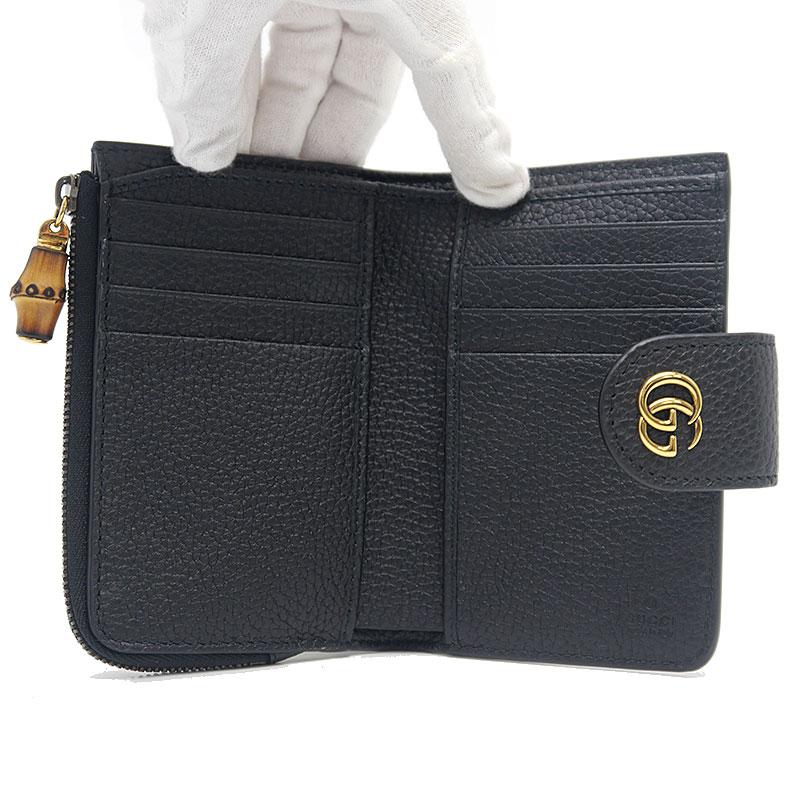 GUCCI（グッチ） バンブー付き ダブルG ミディアム ウォレット 739498