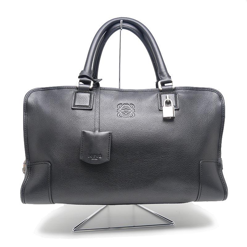 【美品】LOEWE ロエベ アマソナ36 　ハンドバッグ　ブラック LOEWE（ロエベ） アマソナ36 レザー ブラック レディース ハンド