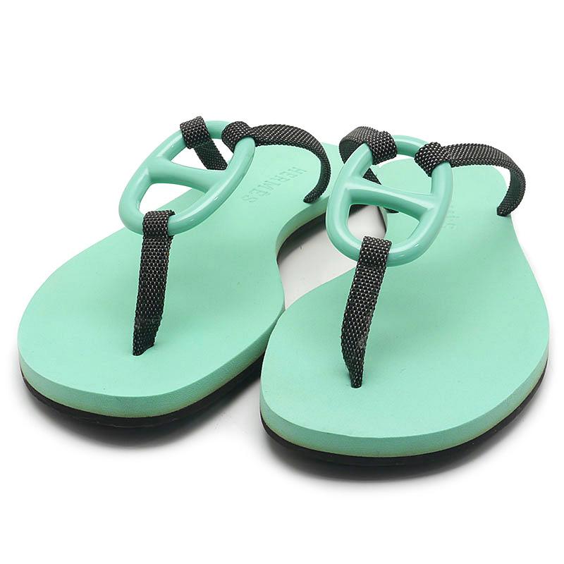 エルメス Hermes カラネラサンダル Kala Nera シェーヌダンクル レディースシューズ サイズ36 約23cm ビーチサンダル 16年 8sg0029 質屋クラタセブン 通販 Yahoo ショッピング