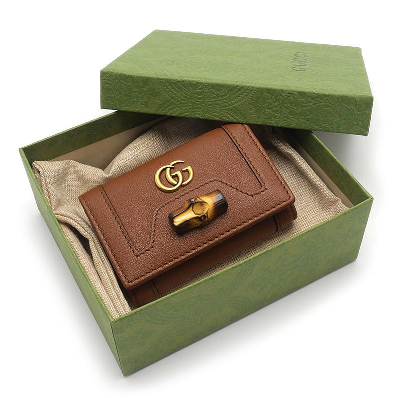 グッチ GUCCI ダイアナ バンブー 6連キーケース ブラウン 箱・保存袋付_8
